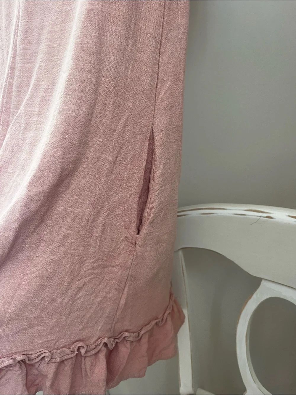 Very J Blush Textured Round-Neck Top - Picture 5 of 8
